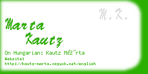 marta kautz business card